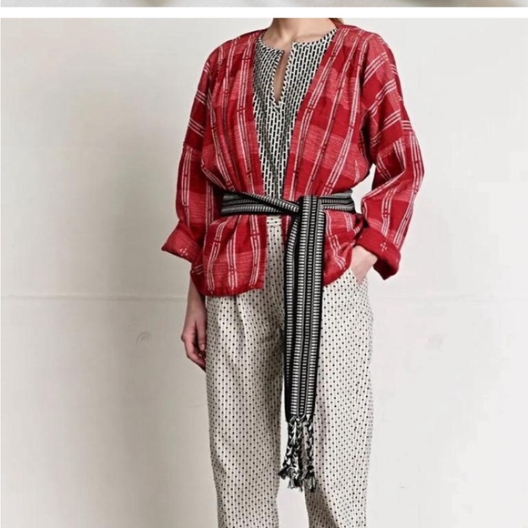 Ace & Jig Navy and Gold Fabric Braided Tassel Belt - Picture 6 of 6